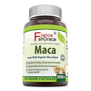 Capsules de ginseng maca max pour homme à base de plantes naturelles avec étiquette personnalisée