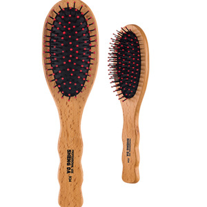 แปรงผมไม้ทรงวงรีพร้อมแปรงนวดแบบมีเบาะสำหรับดูแลเส้นผมและจัดแต่งทรงผม - Product Image 1