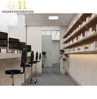 Conception moderne de pharmacie : comptoir de présentation personnalisé, étagères en bois pour pharmacie, vitrine pour magasin de pharmacie
