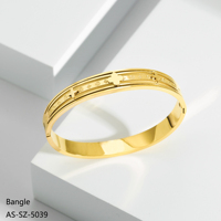 Bracelet élégant et tendance pour femme, en acier inoxydable 316L plaqué or 18 carats, étanche et anti-corrosion, vente en gros