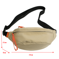 Harga Grosir Tas Dada Pria Anti Air Bahan Nylon dengan Ritsleting, Logo dan Pola Huruf yang Dapat Disesuaikan