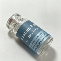 Étiquettes transparentes en vinyle pour flacons de peptides, autocollants cosmétiques imperméables pour flacons de 2 ml, 10 ml, 15 ml