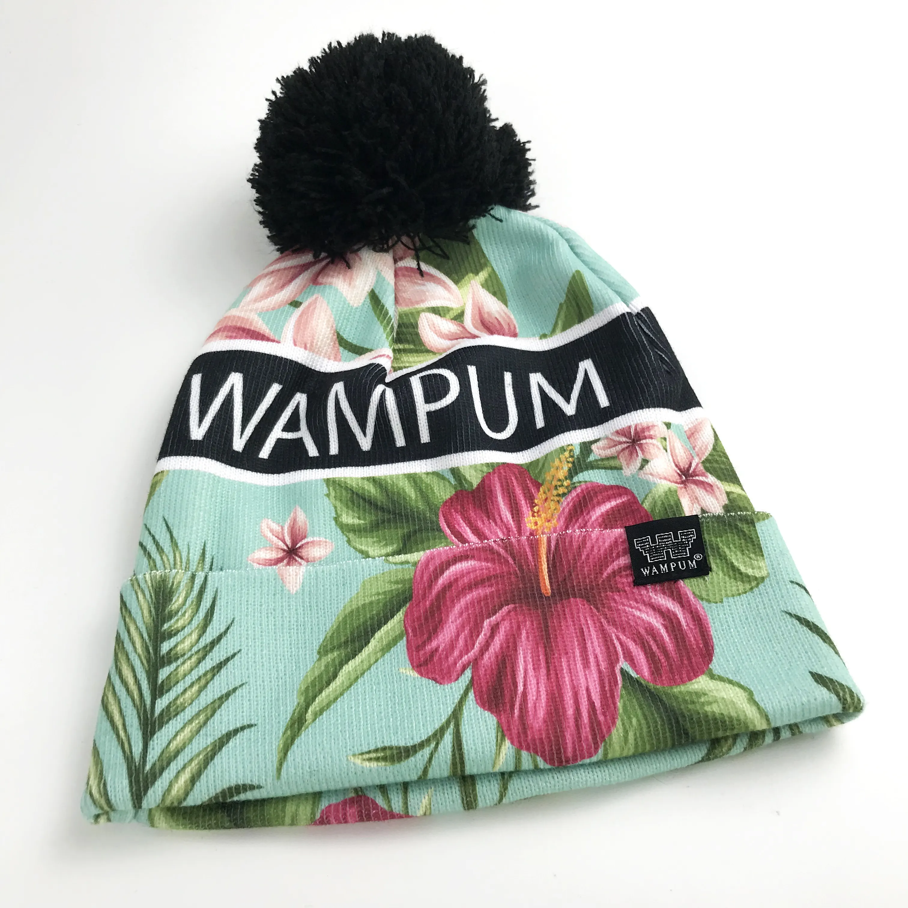 패션 사용자 정의 디자인 겨울 모자 사용자 정의 muti 컬러 승화 인쇄 니트 비니 모자