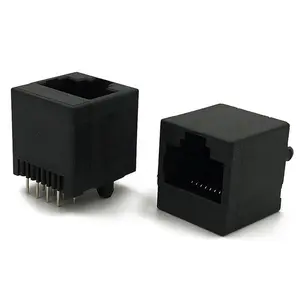 立式RJ45模块化插孔8P8C连接器母顶入口180绿色5224浸焊逆变器