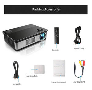 Proyector A6000 al mejor <span class=keywords><strong>precio</strong></span>, 1080P, 5800 lúmenes, portátil para dormitorio, corrección Manual, proyector inteligente - Product Image 5