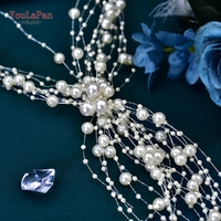 YouLaPan HP538 Magnifique serre-tête de mariée en perles, guirlande de cheveux perlée à pampilles, accessoires de coiffure de mariée élégants et magnifiques pour mariage