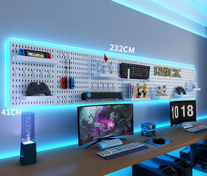 Pannelli Organizer da parete Pegboard <span class=keywords><strong>Display</strong></span> Pegboard da parete con montaggio a parete pioli organizzatore e deposito con accessori per il gioco - Product Image 6