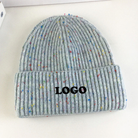 Bonnets épais multi-points de haute qualité avec logo brodé et texte personnalisé, chapeaux tricotés d'hiver