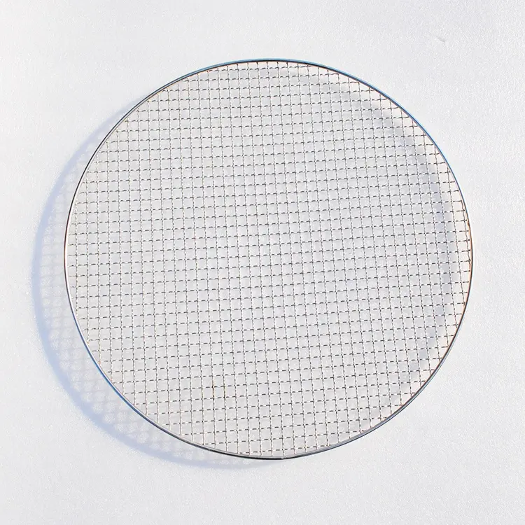 Customized Stainless Steel 304 Barbecue Mesh Round BBQ Grill Net/Mesh/Rack/Grate/Steam Mesh Barbecue Tray with Feet