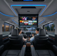 Funmodern Moniteur de toit Android 14 GPS 17,5 pouces pour Toyota Alphard/Vellfire 30, écran tactile IPS sans cadre 1920x1200