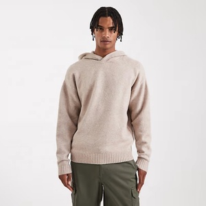 Chunky Đan Áo Hoodie dày của nam giới áo thun quá khổ áo len màu Sạch Ấm nặng Hàng dệt kim rộng trùm đầu áo mùa đông giản dị - Product Image 3