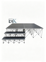 Scène modulaire pliable en aluminium facile à installer pour événements, plateforme de scène portable