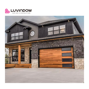 Portes <span class=keywords><strong>de</strong></span> <span class=keywords><strong>garage</strong></span> sectionnelles en alliage d'aluminium, verre dépoli, moderne, nouvelle <span class=keywords><strong>porte</strong></span> <span class=keywords><strong>de</strong></span> <span class=keywords><strong>garage</strong></span> automatique noire combinée - Product Image 5