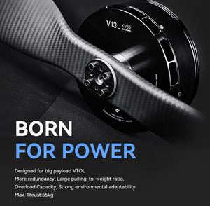 มอเตอร์ T-<span class=keywords><strong>MOTOR</strong></span> V13L KV65 จากโรงงาน ผลิตภัณฑ์มอเตอร์ไร้แปรงถ่าน DC 6000W 6KW IPX5 24S รับน้ำหนัก 50กก. 100กก. 200กก. สำหรับโดรน VTOL - Product Image 2