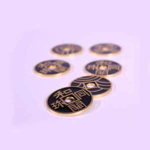 브릴리언트매직 고대 일본 중국 전통 동전 금속 소품, 클로즈업 마술을 위한 오래된 동전 디자인 특징, 간편한 마술 수행 - Product Image 4