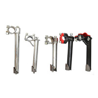 Tige de guidon de vélo VTT et vélo de route NM BL001 31.1-32.5mm Argent mat Durable Pince de fourche à 4 boulons 28.6mm 46-55mm