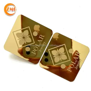 Best selling high quality shiny gold mirror engraved stainless steel adhesive metal name plates