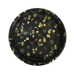 SM1-2106A Japonais Rond Grand Plateau à Sushi En Plastique Jetable avec Couvercle