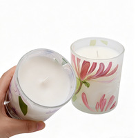Bougie parfumée florale en gros, cadeau de luxe, parfum naturel, cire végétale, cire de soja, 60 heures, bougies parfumées dans un pot mat