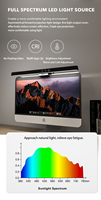 Clip pour la maison écran LED de jeu barre lumineuse suspendue lampe de moniteur de bureau USB gradable affichage contrôle tactile Protection des yeux lampe de bureau