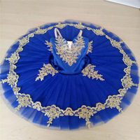 Costume de ballet vintage en dentelle pour enfants avec jupe tutu bouffante, tenue de danse professionnelle Lago des cygnes pour filles