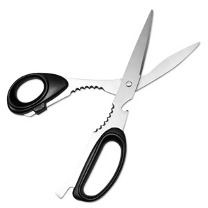 <b>Kitchen</b> <b>Scissors</b> Stainless Steel Black Straight Head Multi Functional For Seafood And Shellfish Home Use - Product Image 1