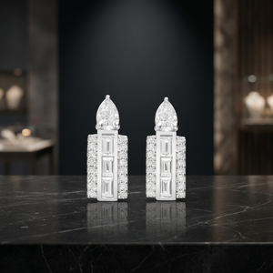 Pendientes Geométricos de Diamantes Cultivados en Laboratorio, Corte Pera y Baguette, Oro 10K 14K 18K, Plata 925 935, Regalo de Compromiso, Joyería Fina - Product Image 1