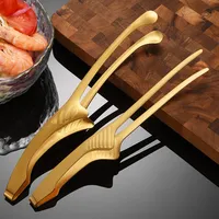 Pinces de cuisine en acier inoxydable pour barbecue coréen, pinces à viande longues, pinces à steak, accessoires de cuisine