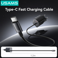 USAMS CC264 PD 30W Gan Mini Portable Usb Type C Pengisi Daya Cepat Ponsel Multi Port Usb C Adaptor Pengisi Daya Dinding Ponsel