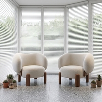 Fauteuil modulaire de salon en cuir PU beige de style nordique moderne, rembourré en éponge, pour la maison, le bureau, l'appartement et l'hôtel