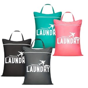 Sac à linge portable et pliable en tissu Oxford, style minimaliste moderne, multi-usages, compact, pour articles ménagers transfrontaliers - Product Image 5