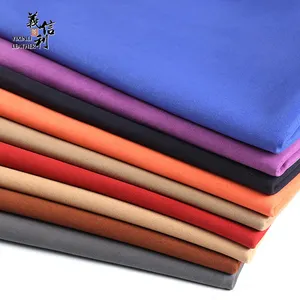 Kustom Microfiber Suede 100% bahan kulit PU Cuero de microfibra tahan aus Microfiber Suede kulit stok untuk tas