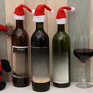 <b>Mini</b> Christmas Hat Accessories Christmas Knife and Fork Cover Wine <b>Bottle</b> Cover Ornaments - Product Image 2