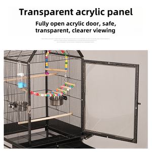 Fabricant de suspensions en gros 	 Simple 	 <span class=keywords><strong>Cage</strong></span> pour perroquet, <span class=keywords><strong>cage</strong></span> pour oiseaux de grande taille, <span class=keywords><strong>cage</strong></span> pour animaux de compagnie, matériau en fer - Product Image 4