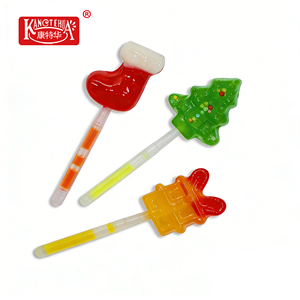 Sucettes lumineuses de Noël, bonbons durs multicolores aux fruits, bonbons durs aux fruits en bâtonnets, emballage en boîte, bonbons durs multicolores - Product Image 6