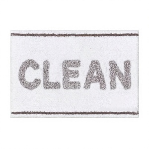 Tapis de bain tuftés en coton pur, design luxueux et épuré, longs et durables, motif floral, respectueux de l'environnement - Product Image 1