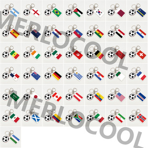 Porte-clés en acrylique 2026 Football – Souvenir drapeaux Allemagne, France, Amérique, Mexique – Pendentif de sac, ornements, cadeau promotionnel de football - Product Image 6