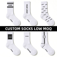 Chaussettes pour hommes personnalisées de haute qualité, chaussettes en coton unisexes avec logo personnalisé, chaussettes de mode streetwear avec votre propre design personnalisé