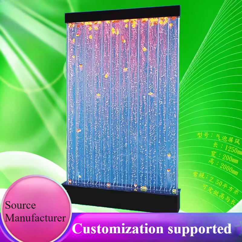 Acrylic Bubble Wall Water Curtain Fountain Large Art Deco Design with Variable LED Lights, Modern Outdoor Lighting Feature · image 3