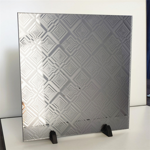 Hot Bán Shahe May Mắn Ánh Sáng Thủy Tinh Màu Grey Rõ Ràng Nhuộm Kính Tấm Tường Kệ Mô Hình Stak Frosted <span class=keywords><strong>Glass</strong></span> Gương - Product Image 4