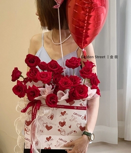 Otoño en color último amor corazón abrazando cubo bolsas de embalaje floral ramo flor <span class=keywords><strong>caja</strong></span> rosa <span class=keywords><strong>para</strong></span> el Día de San Valentín - Product Image 2