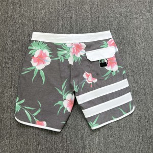 <b>Men's</b> <b>Floral</b> Board <b>Shorts</b> Quick Dry Drawstring Mid Waist <b>Short</b> <b>Shorts</b> with Side Stripe Casual <b>Swim</b> Wear - Product Image 2