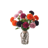 CL47001 Branche de fleur de dahlia artificielle en soie, branche décorative florale pour la maison, les arrangements de mariage et la décoration