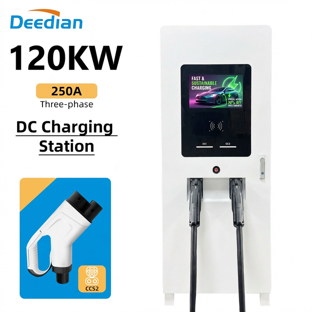 New Floor Mounted DC Fast EV Charging Station 60-240KW CCS1 CCS2 GBT CE OCPP1.6J RFID Commercial Use 2-Year Warranty