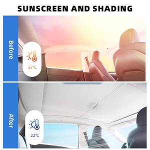 Pare-soleil <span class=keywords><strong>de</strong></span> <span class=keywords><strong>toit</strong></span> coulissant pour <span class=keywords><strong>Tesla</strong></span> modèle Y accessoires tissage coton tissu voiture <span class=keywords><strong>toit</strong></span> défilement pare-soleil intérieur accessoire - Product Image 5