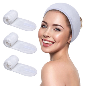 Diadema de Terciopelo Coral de 63*9 cm, Directo de Fábrica OEM, Elástica, para Maquillaje, Cosmética, Accesorios para el Cabello para Mujeres, Diadema para Ducha y SPA - Product Image 1