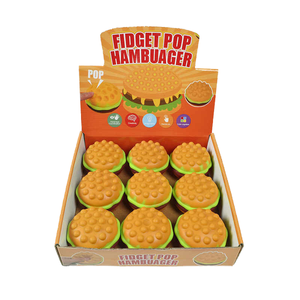 Jouet anti-stress en silicone 3D en forme de hamburger, jouet sensoriel à bulles à presser pour les grands enfants et les adultes, cadeau amusant ASMR pour les garçons et les filles - Product Image 4