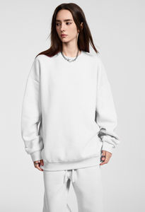 350 GSM solide décontracté longue découpe plaine teint coton Polyester surdimensionné pull sweat hiver à capuche pour hommes et femmes - Product Image 5