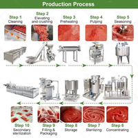 Industriële machine voor het continu, geautomatiseerd en aanpasbaar produceren van fruit-, groente- en tomatenketchup, -pasta en -saus in blik.
