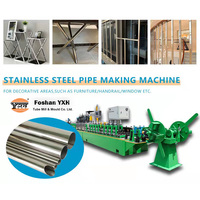 Machine de fabrication de tubes carrés en acier inoxydable/fer/acier, ligne de production de tubes, prix d'usine